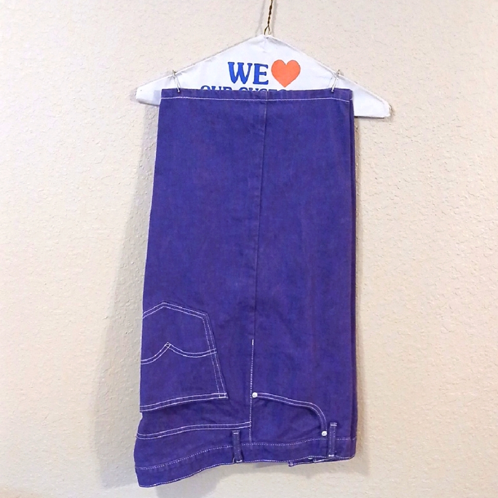 Purple Denim Shorts